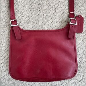 Coach Red Mini Hippie Flap Slim Saddle Bag 9142 Costa Rica Leather Shoulder Bag